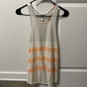 O'Neill Orange and Cream Striped Tank Top